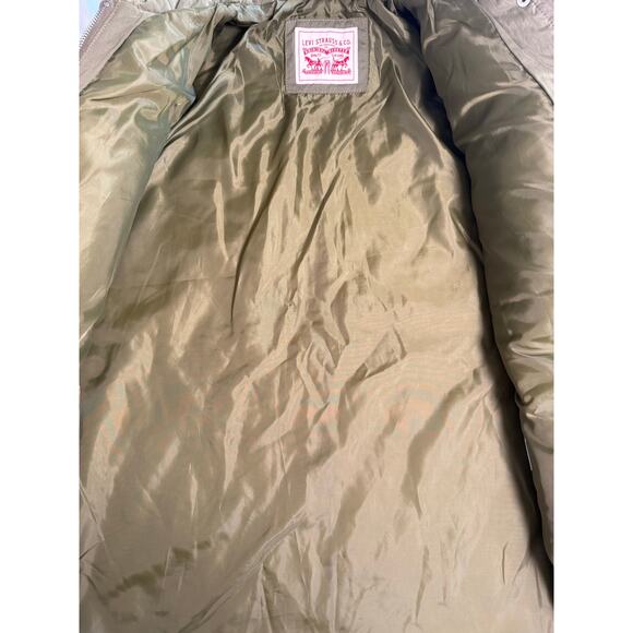 LEVIS Quilted Shacket Jacket Military Olive Womens Size MEDIUM - Picture 9 of 13
